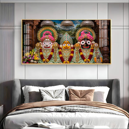 Shringar Darshan Of Jagannath Puri Premium Acrylic Horizontal Wall Art