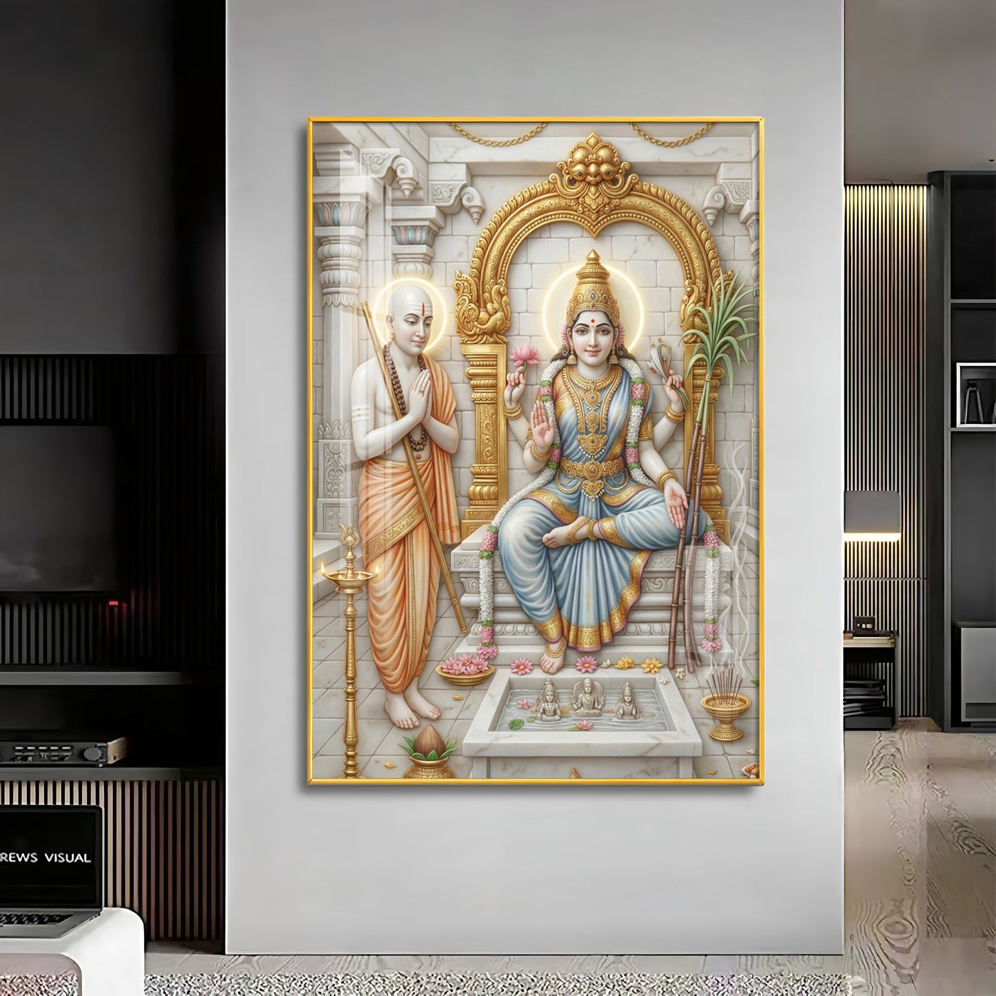 Lalita Tripurasundari Premium Acrylic Vertical Wall Art