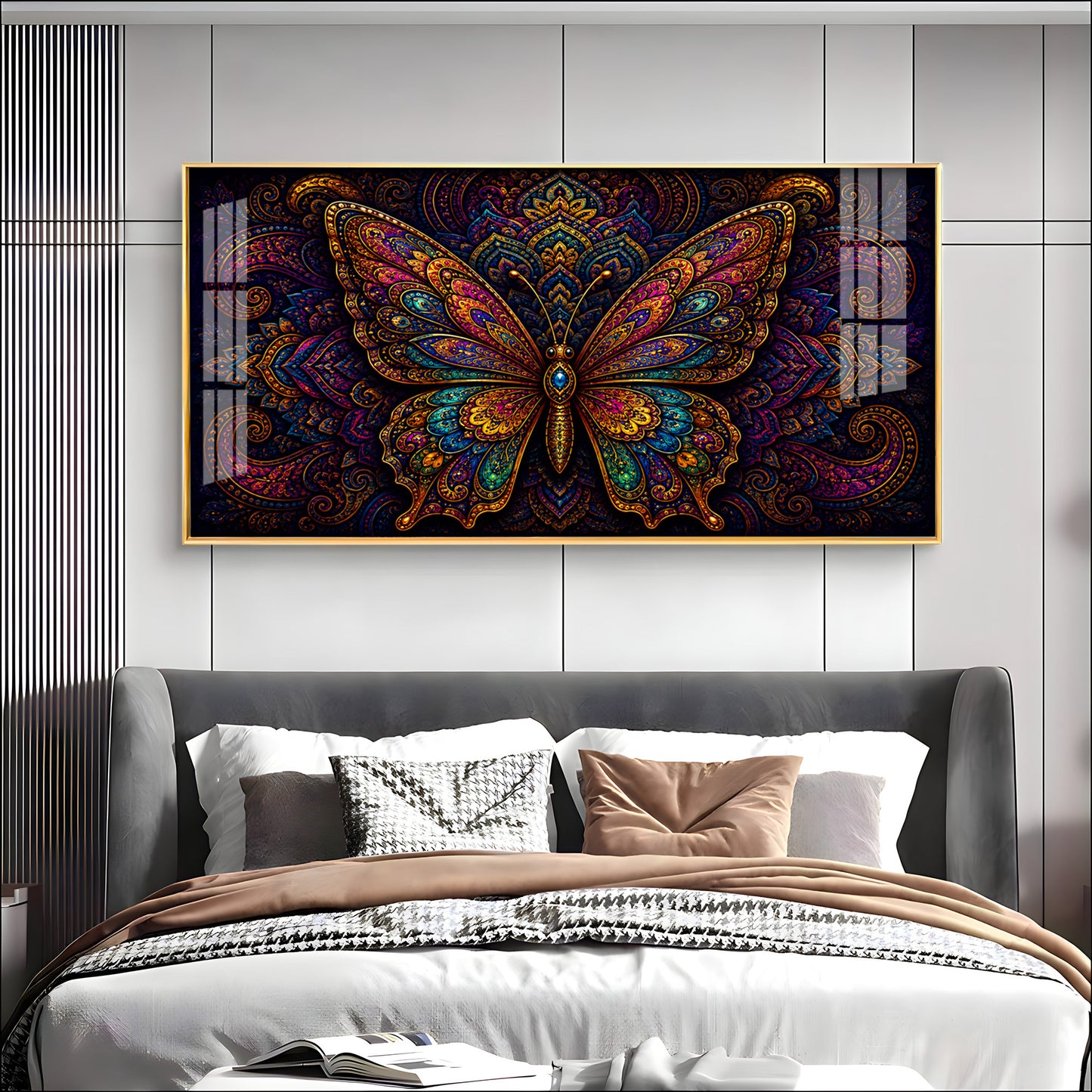 Mandala Butterfly Premium Acrylic Horizontal Wall Art