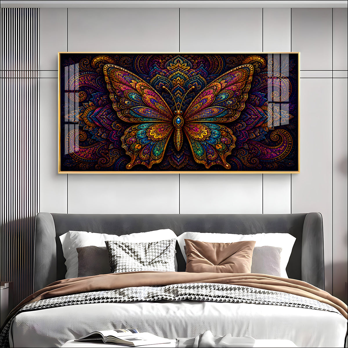 Mandala Butterfly Premium Acrylic Horizontal Wall Art