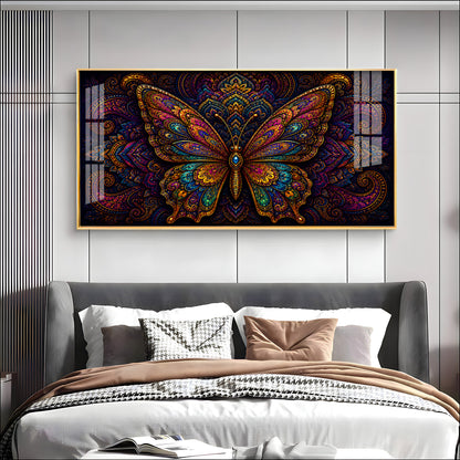 Mandala Butterfly Premium Acrylic Horizontal Wall Art