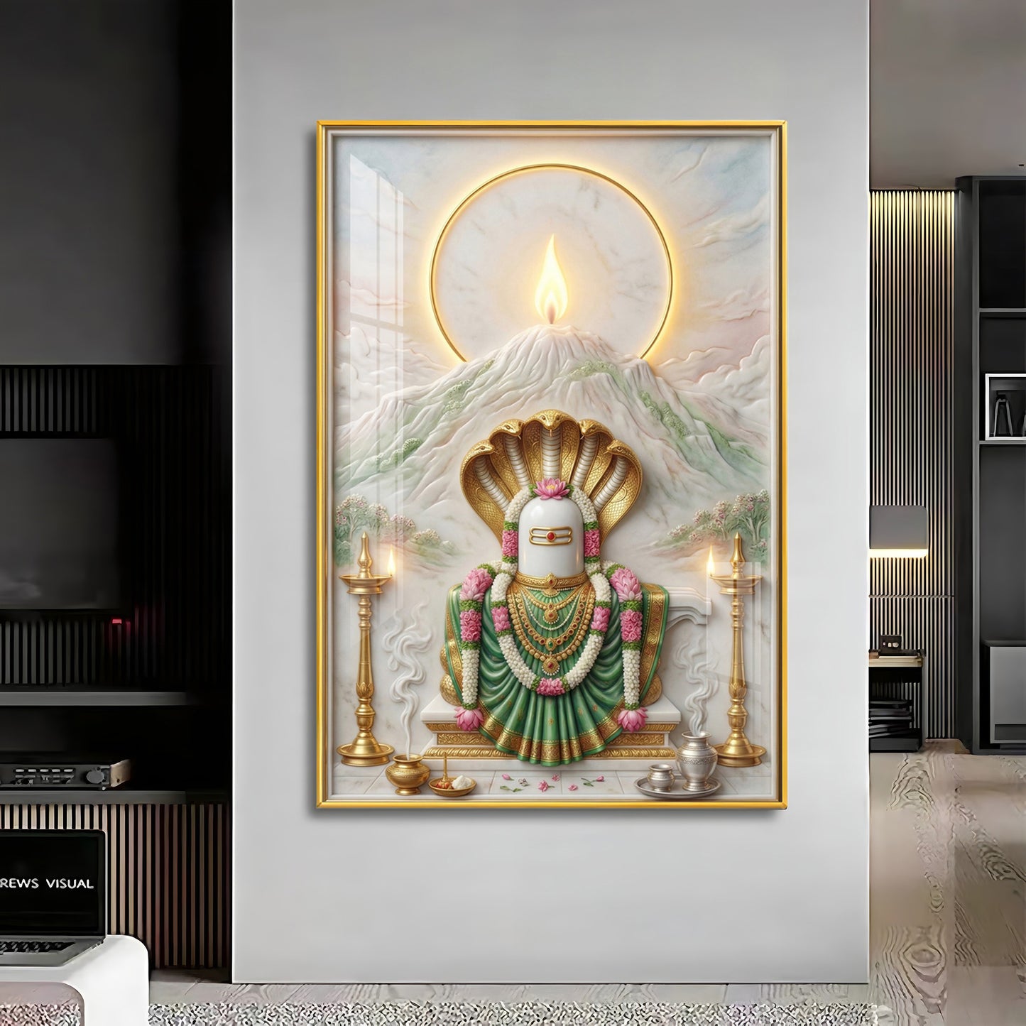 Jyotirlingams Premium Acrylic Vertical Wall Art