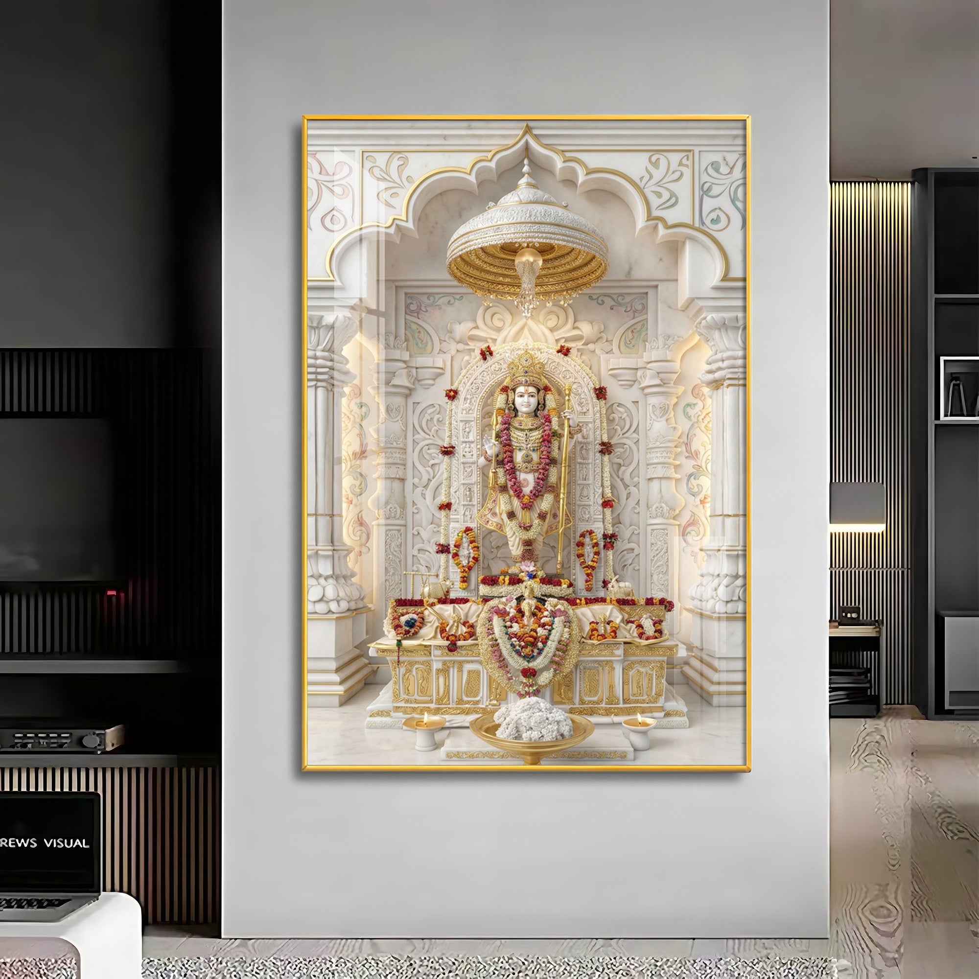 Hindu Deity Rama Premium Acrylic Vertical Wall Art