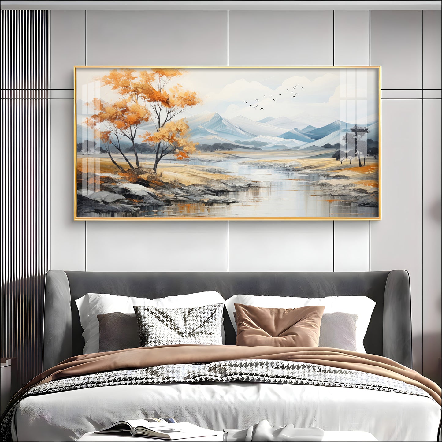 Autumn Landscape Premium Acrylic Horizontal Wall Art