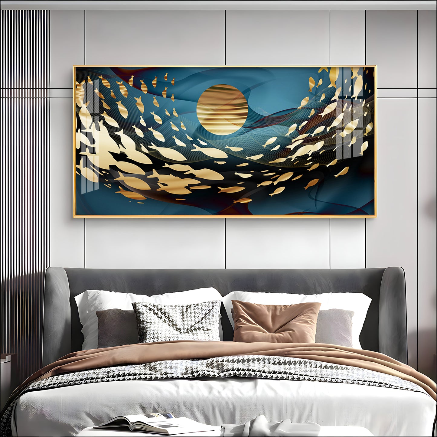 Koi Fish Premium Acrylic Horizontal Wall Art