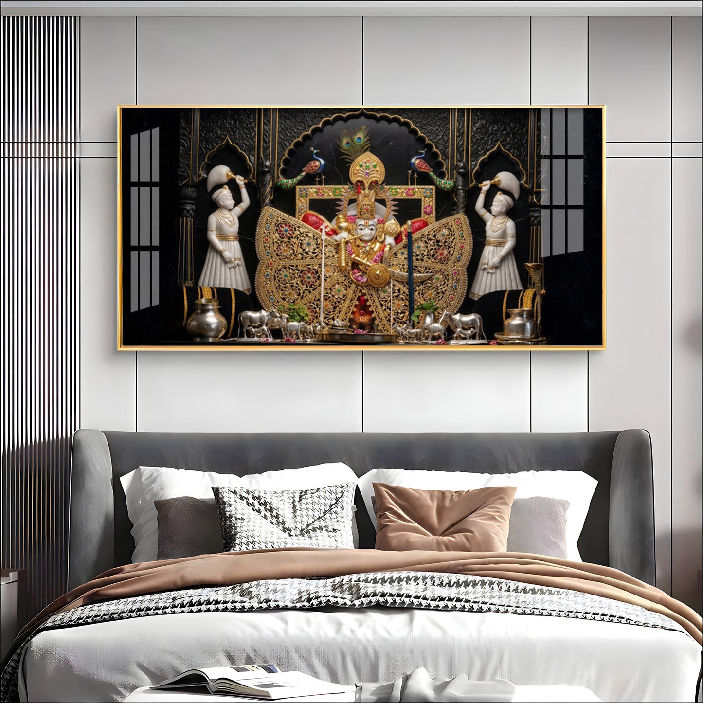Divine Frame With Shri Sanwariya Seth Ji Premium Acrylic Horizontal Wall Art