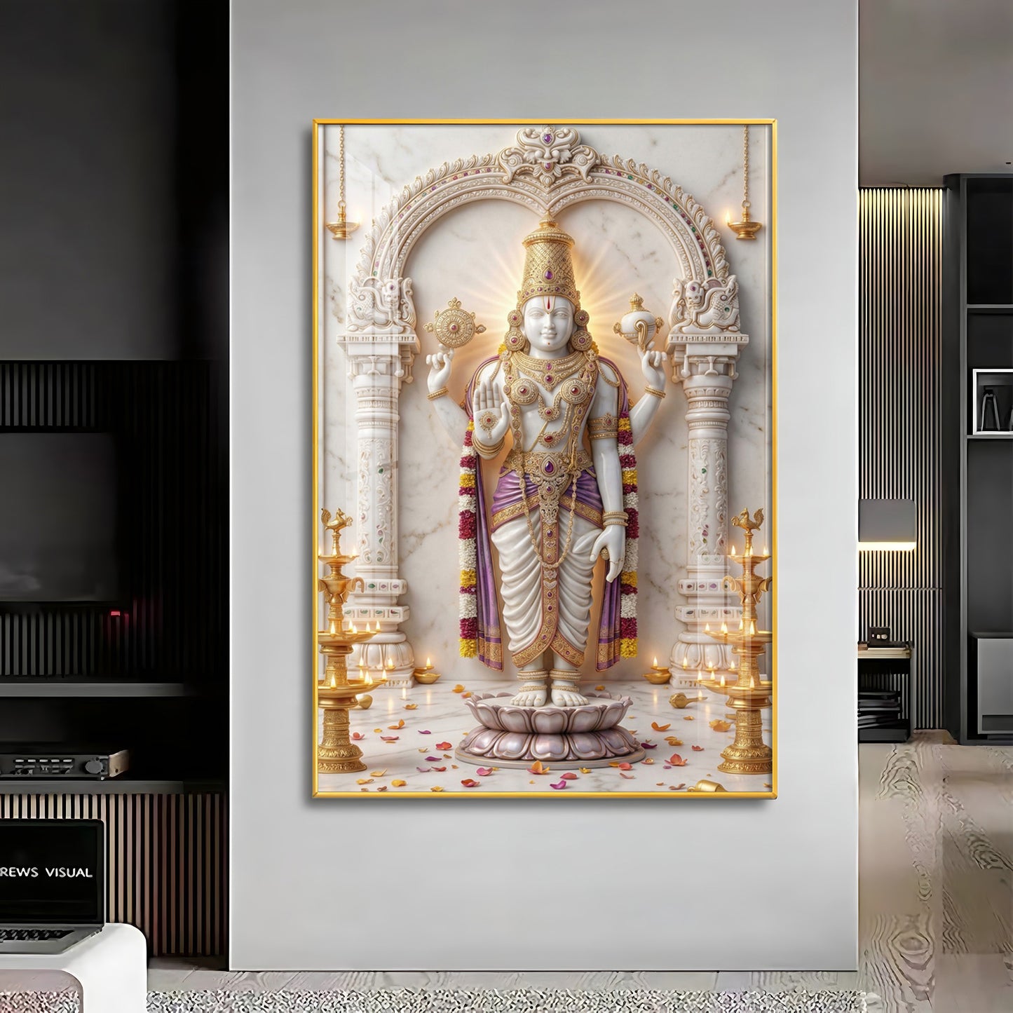 Divine Tirupati Balaji Premium Acrylic Vertical Wall Art
