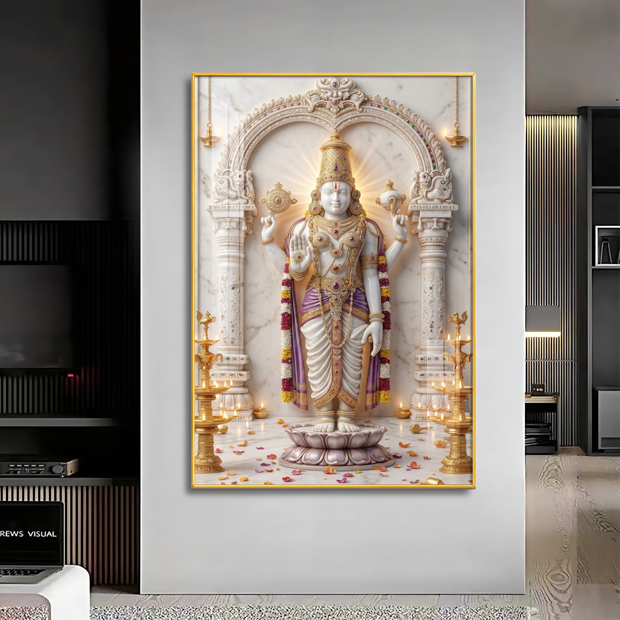 Divine Tirupati Balaji Premium Acrylic Vertical Wall Art
