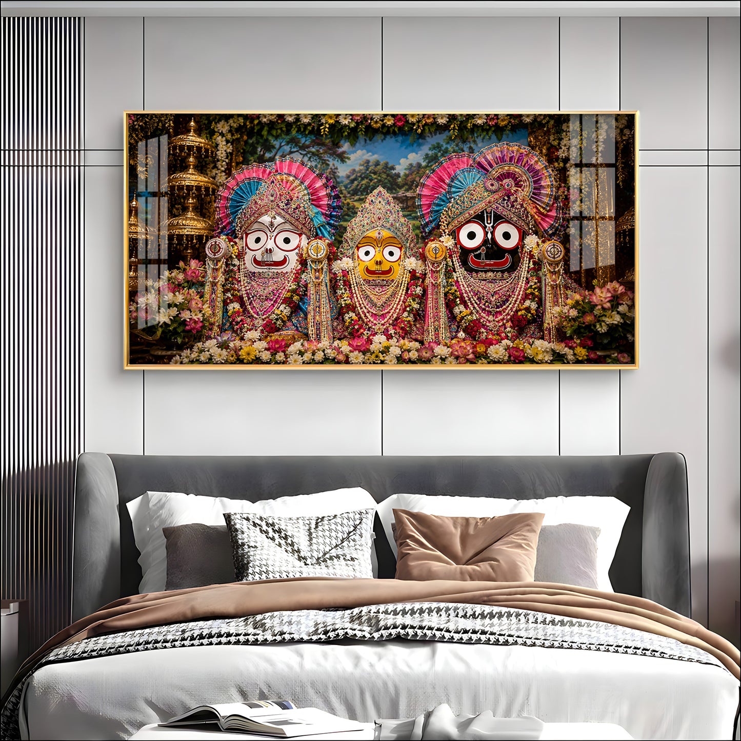 Darshan Of Jagannath ji Premium Acrylic Horizontal Wall Art