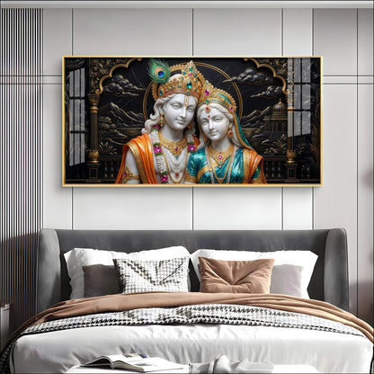 Magical Radha Krishna Premium Acrylic Horizontal Wall Art