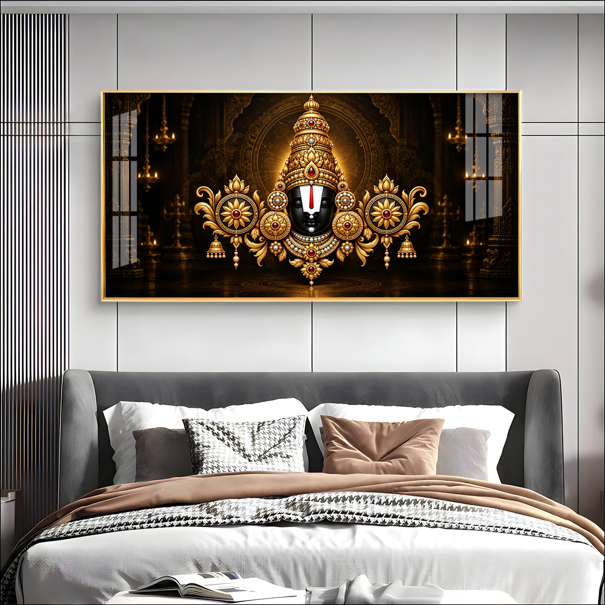 Lord Tirupati Balaji Premium Acrylic Horizontal Wall Art