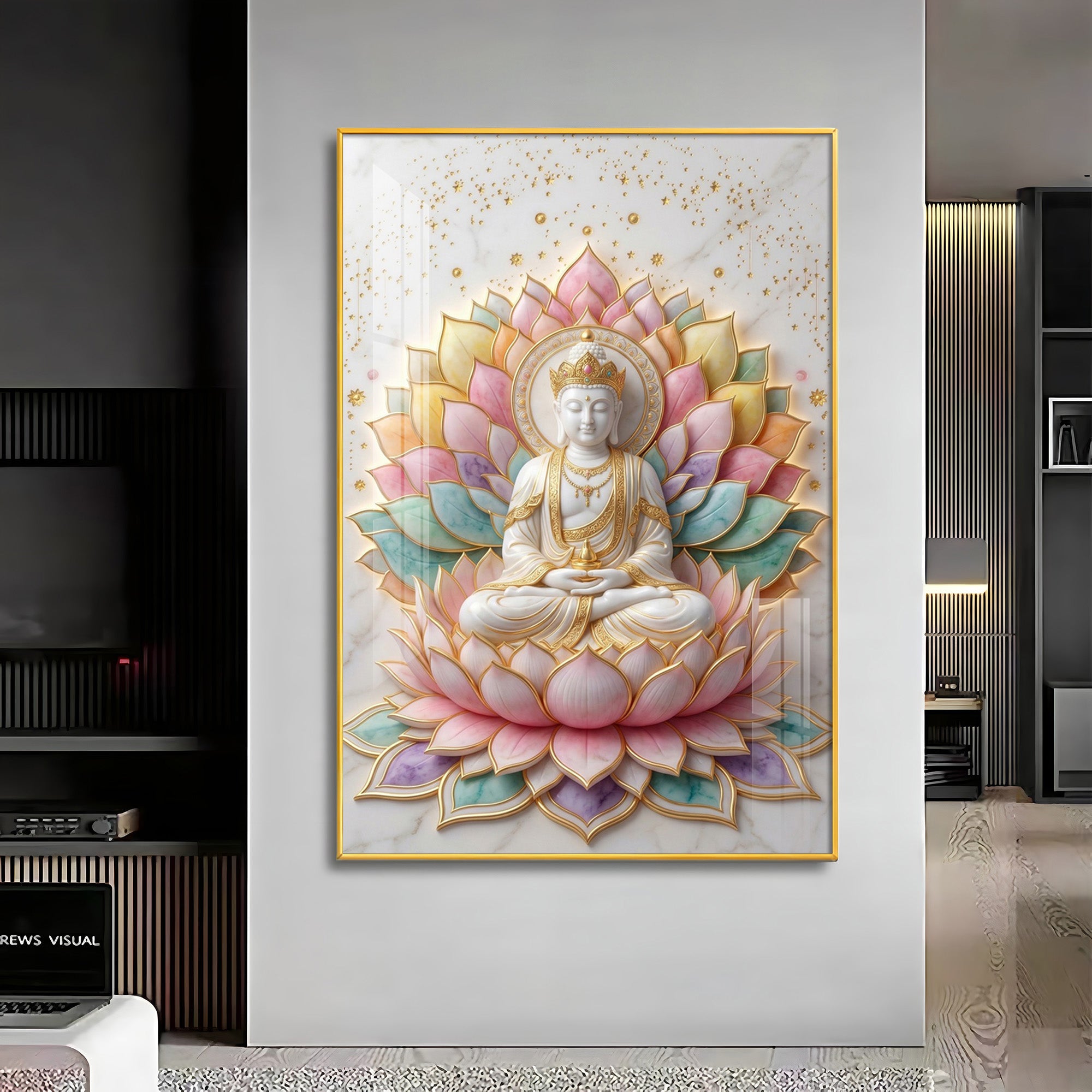 Gautama Buddha's Premium Acrylic Vertical Wall Art