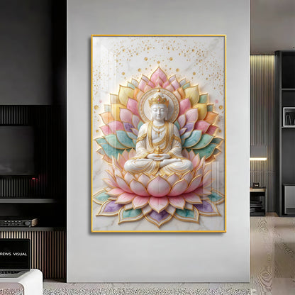 Gautama Buddha's Premium Acrylic Vertical Wall Art