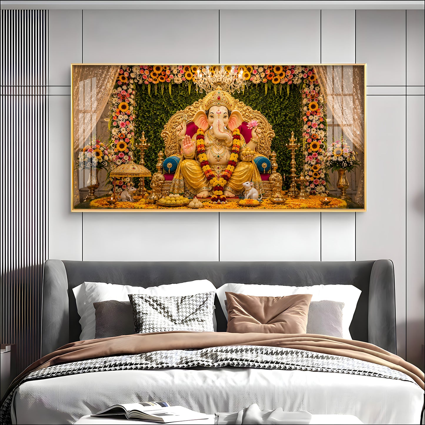 Shri Vighnaharta Premium Acrylic Horizontal Wall Art