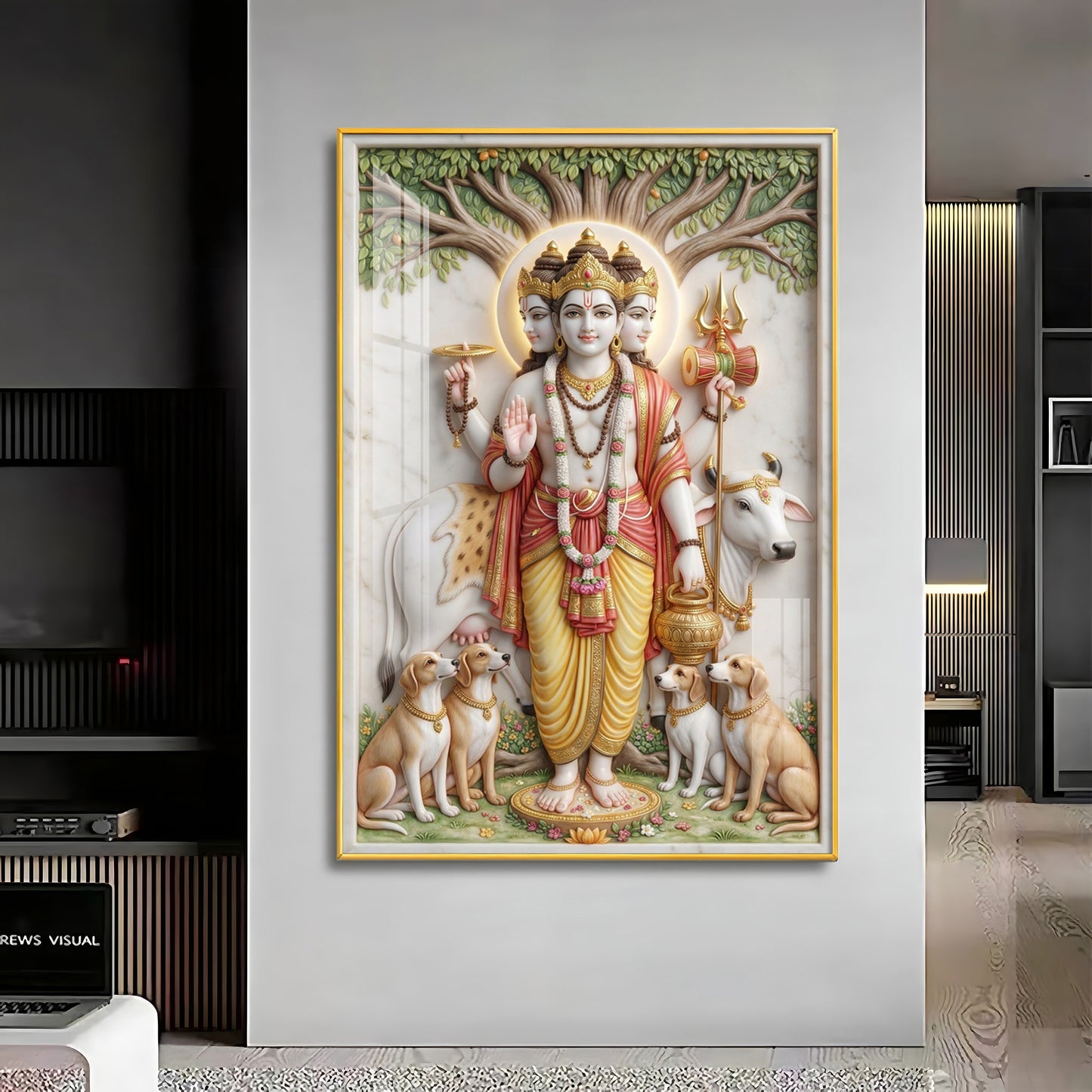 Adi-Guru Dattatreya Premium Acrylic Vertical Wall Art