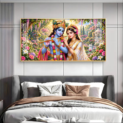 Shree Radhe Krishna Premium Acrylic Horizontal Wall Art