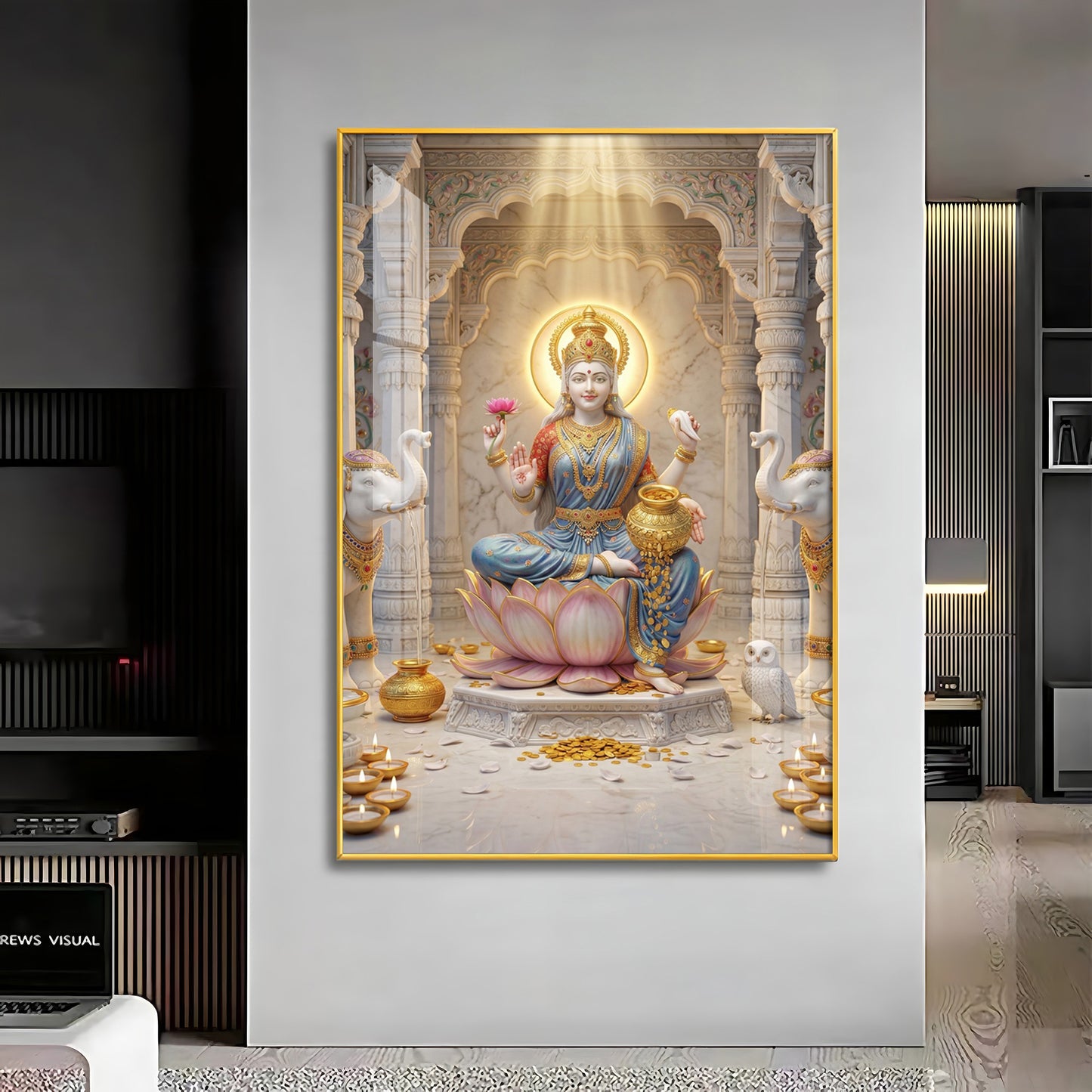 Mata Laxmi Premium Acrylic Vertical Wall Art