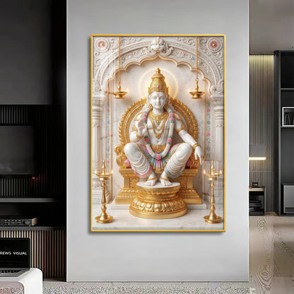 Ayyappa Swamy Premium Acrylic Vertical Wall Art