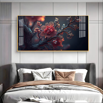Binary Blossoms Premium Acrylic Horizontal Wall Art