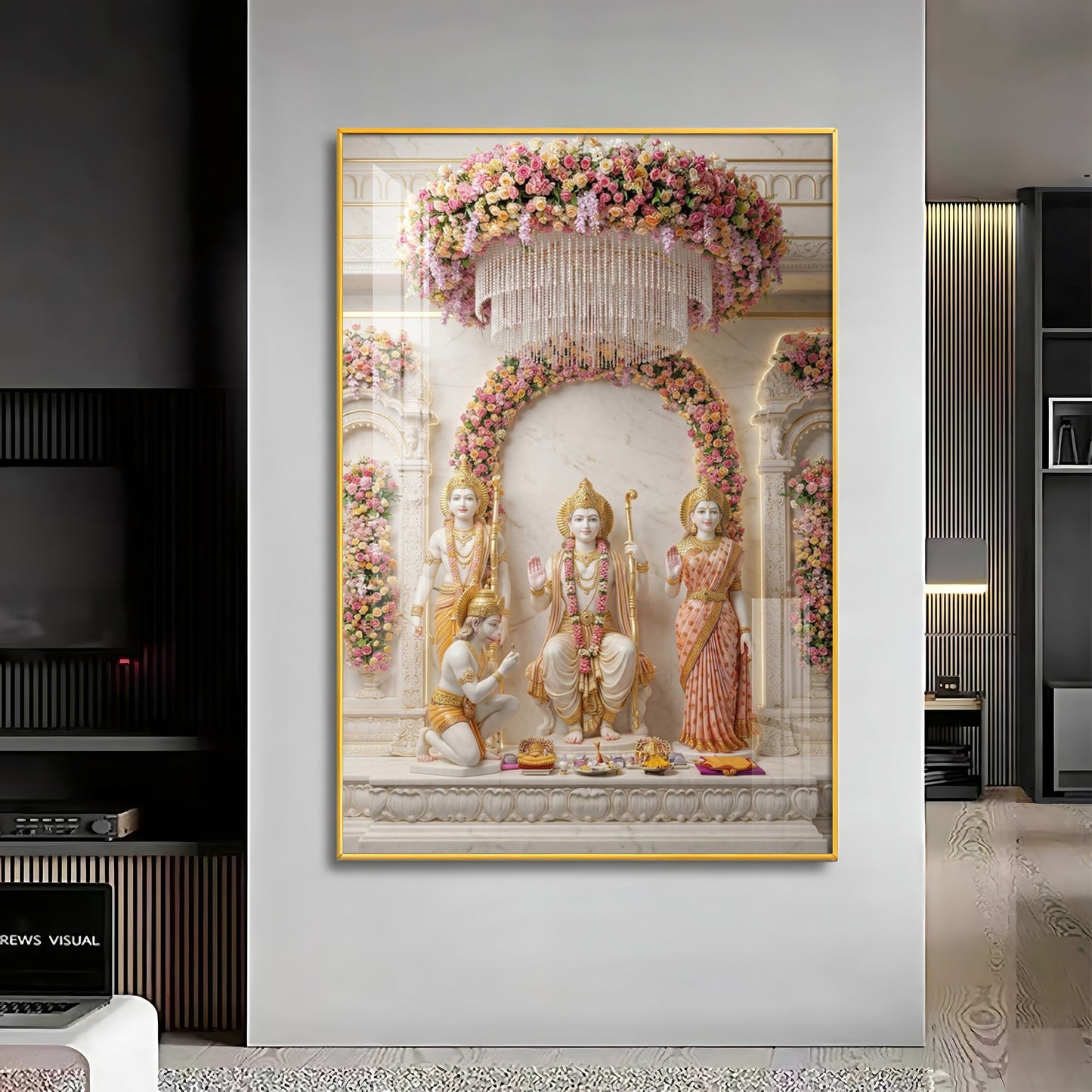 Jai Shri Ram Darbar Premium Acrylic Vertical Wall Art