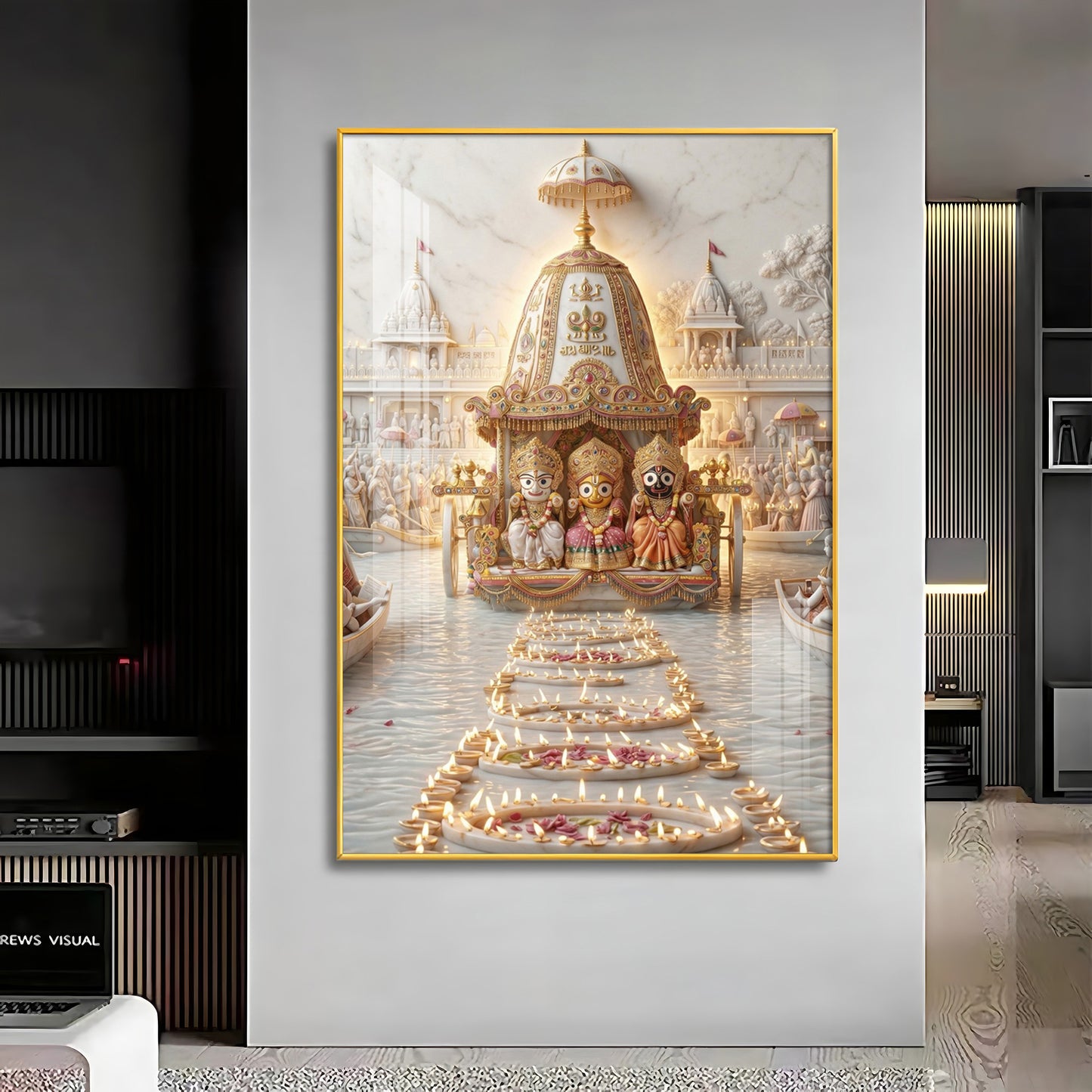 Hindu Deities Lord Jagannath Premium Acrylic Vertical Wall Art