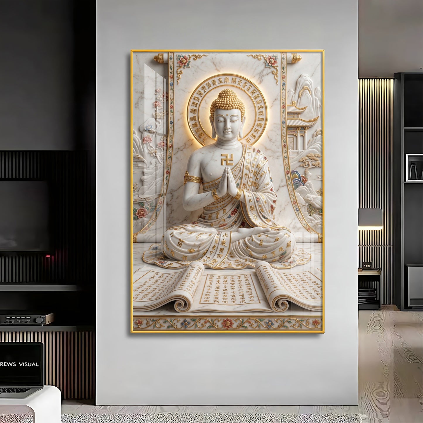 Lord Hanuman And Shivji Premium Acrylic Vertical Wall Art (Copy)