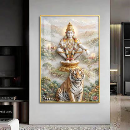 Ayyappa Swamy Ji Premium Acrylic Vertical Wall Art
