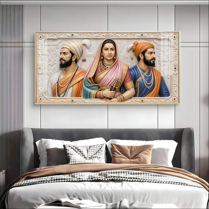 Chhatrapati Shivaji Maharaj With Sambhaji Maharaj Premium Acrylic Horizontal Wall Art
