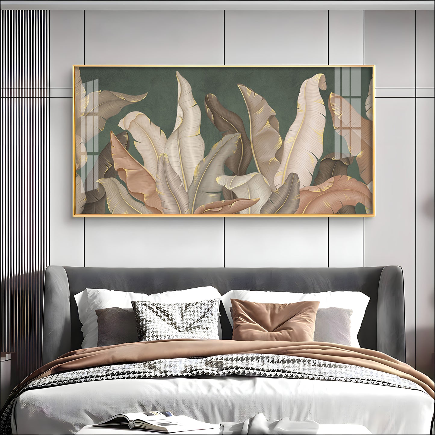 Tropical Banana Leaf Premium Acrylic Horizontal Wall Art