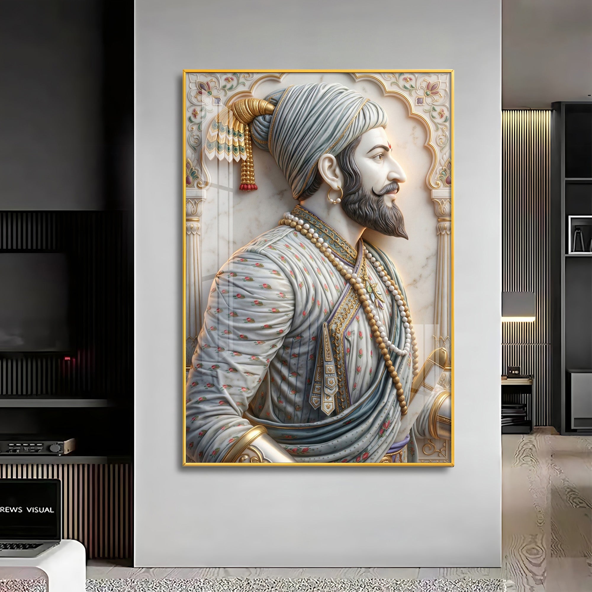 Raja Shivchatrapati Premium Acrylic Vertical Wall Art