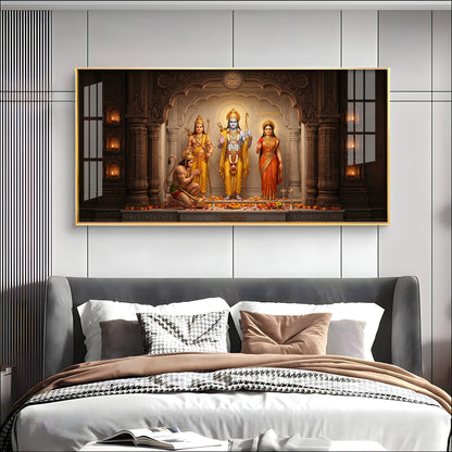 Lord Rama, Devi Sita, Lakshmana, Hanuman Ji Premium Acrylic Horizontal Wall Art