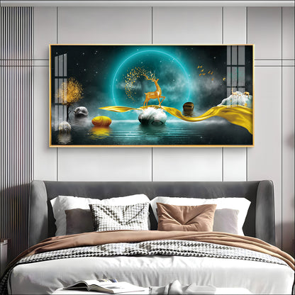 Unique Design Deer Premium Acrylic Horizontal Wall Art