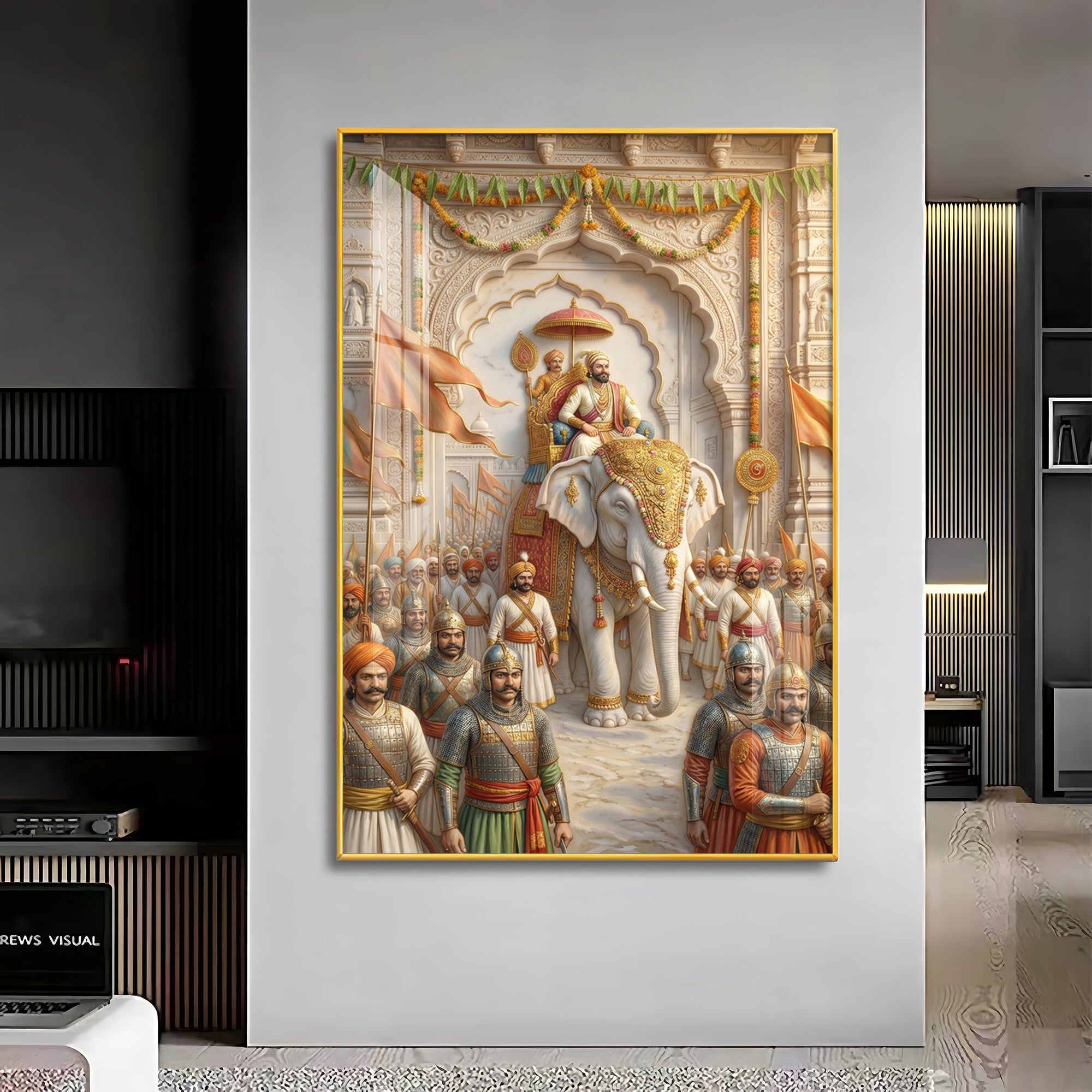 Coronation Of Chhatrapati Shivaji Maharaj Premium Acrylic Vertical Wall Art