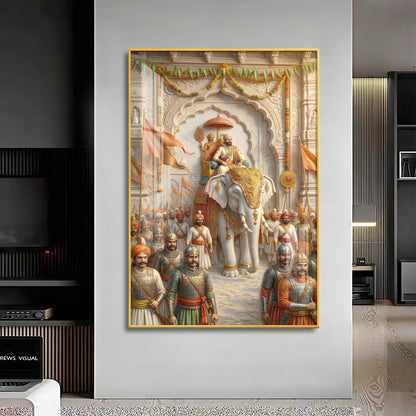 Coronation Of Chhatrapati Shivaji MaharajPremium Acrylic Vertical Wall Art