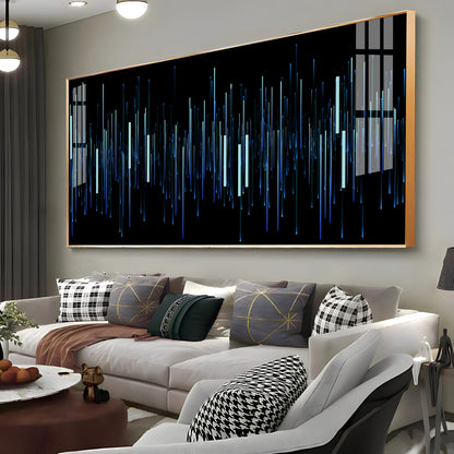 Abstract Vertical Light Bar Line Premium Acrylic Horizontal Wall Art