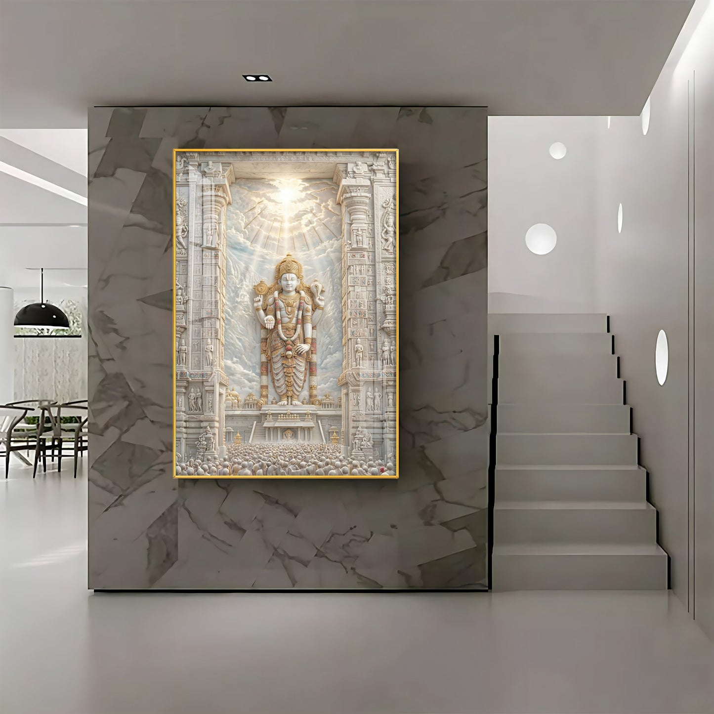 Divine Venkateswara Premium Acrylic Vertical Wall Art