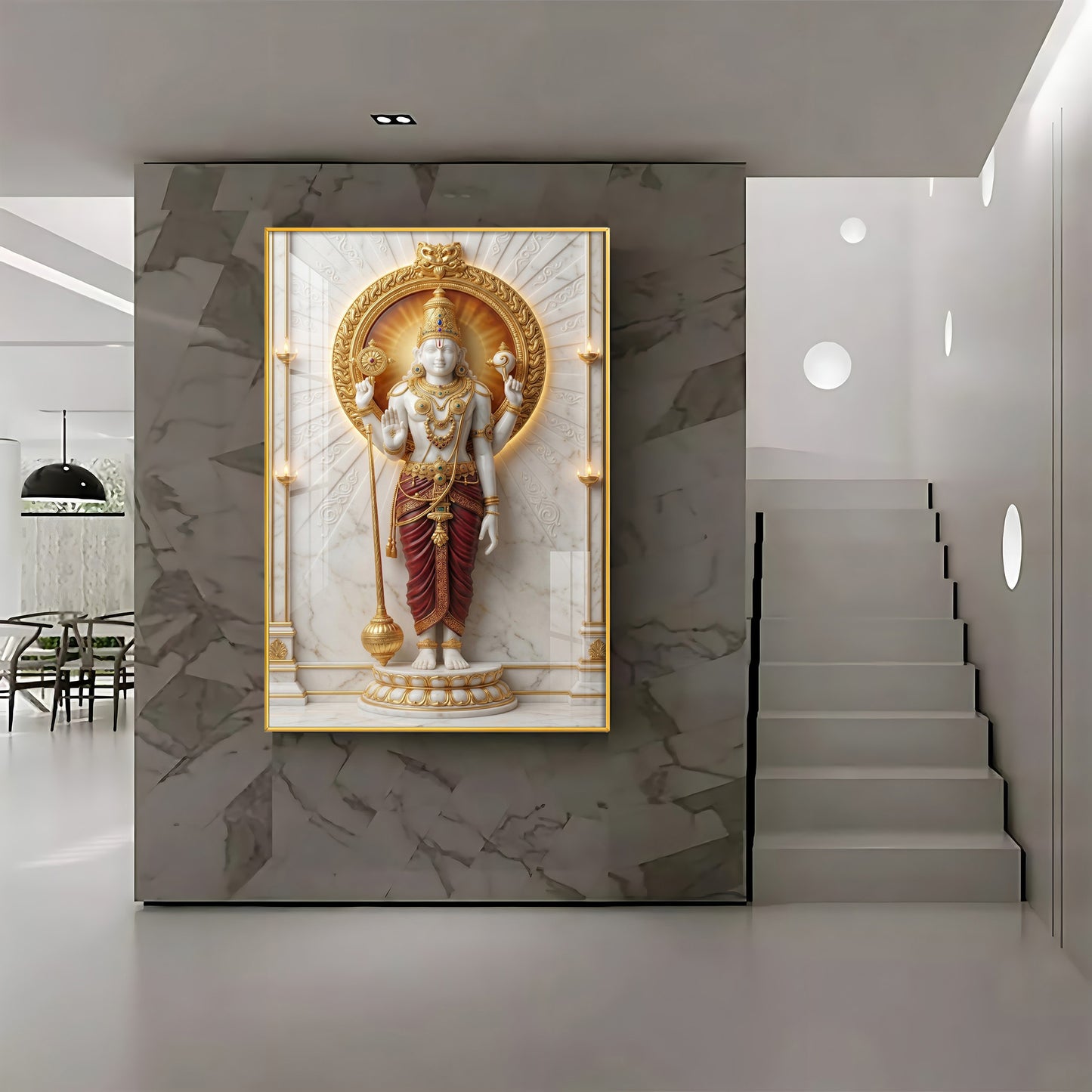Hindu Deity Kartikeya Premium Acrylic Vertical Wall Art