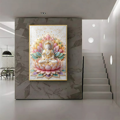 Gautama Buddha's Premium Acrylic Vertical Wall Art