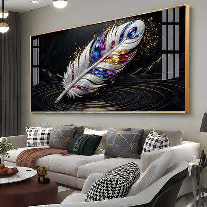 Feathered Gem Delight Premium Acrylic Horizontal Wall Art