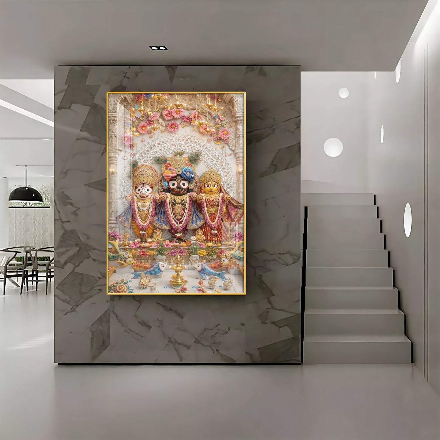 Divine and Loving Jagannath Premium Acrylic Vertical Wall Art