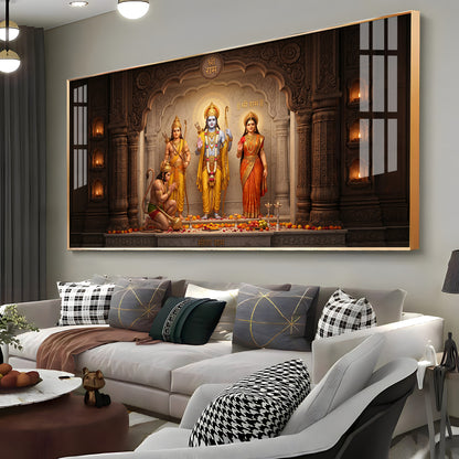 Lord Rama, Devi Sita, Lakshmana, Hanuman Ji Premium Acrylic Horizontal Wall Art