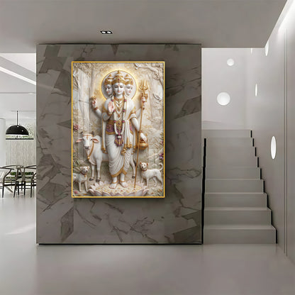 Dattatreya Bhagwan Premium Acrylic Vertical Wall Art