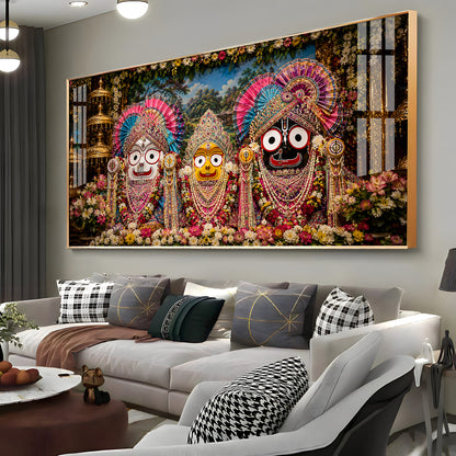 Darshan Of Jagannath ji Premium Acrylic Horizontal Wall Art