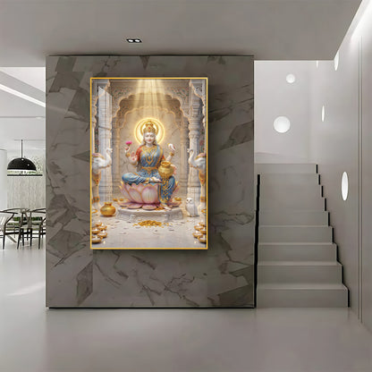 Mata Laxmi Premium Acrylic Vertical Wall Art