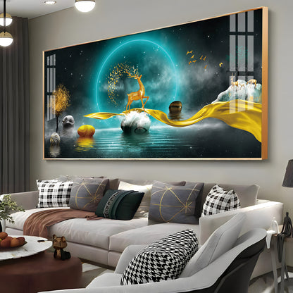 Unique Design Deer Premium Acrylic Horizontal Wall Art