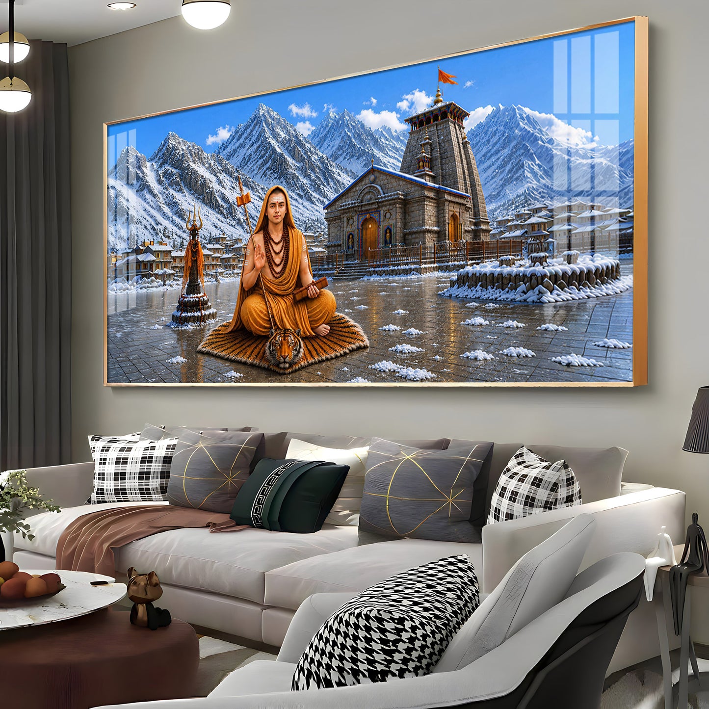 Shri Adi Shankaracharya Premium Acrylic Horizontal Wall Art