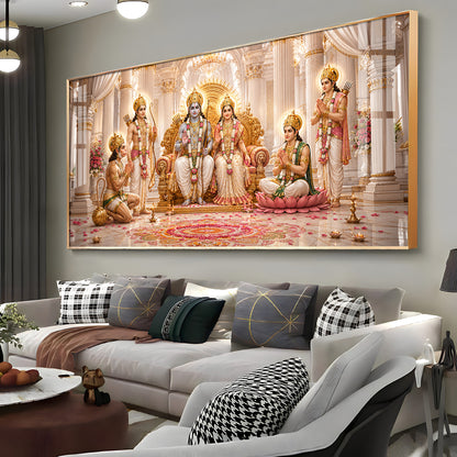 Lord Ram Darbar Premium Acrylic Horizontal Wall Art