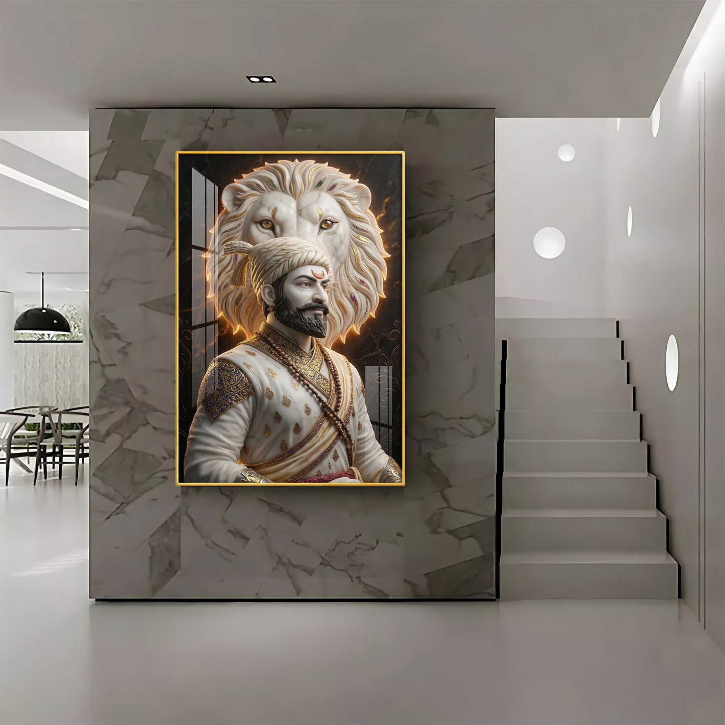 King Chhatrapati Shivaji Maharaj Premium Acrylic Vertical Wall Art