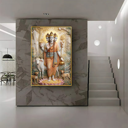 Dattatreya Bhagwan Ji Premium Acrylic Vertical Wall Art