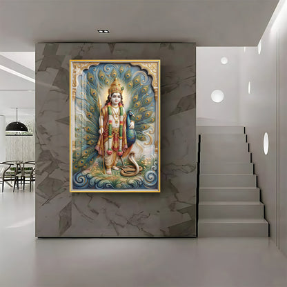 Hindu deity Lord Murugan Premium Acrylic Vertical Wall Art
